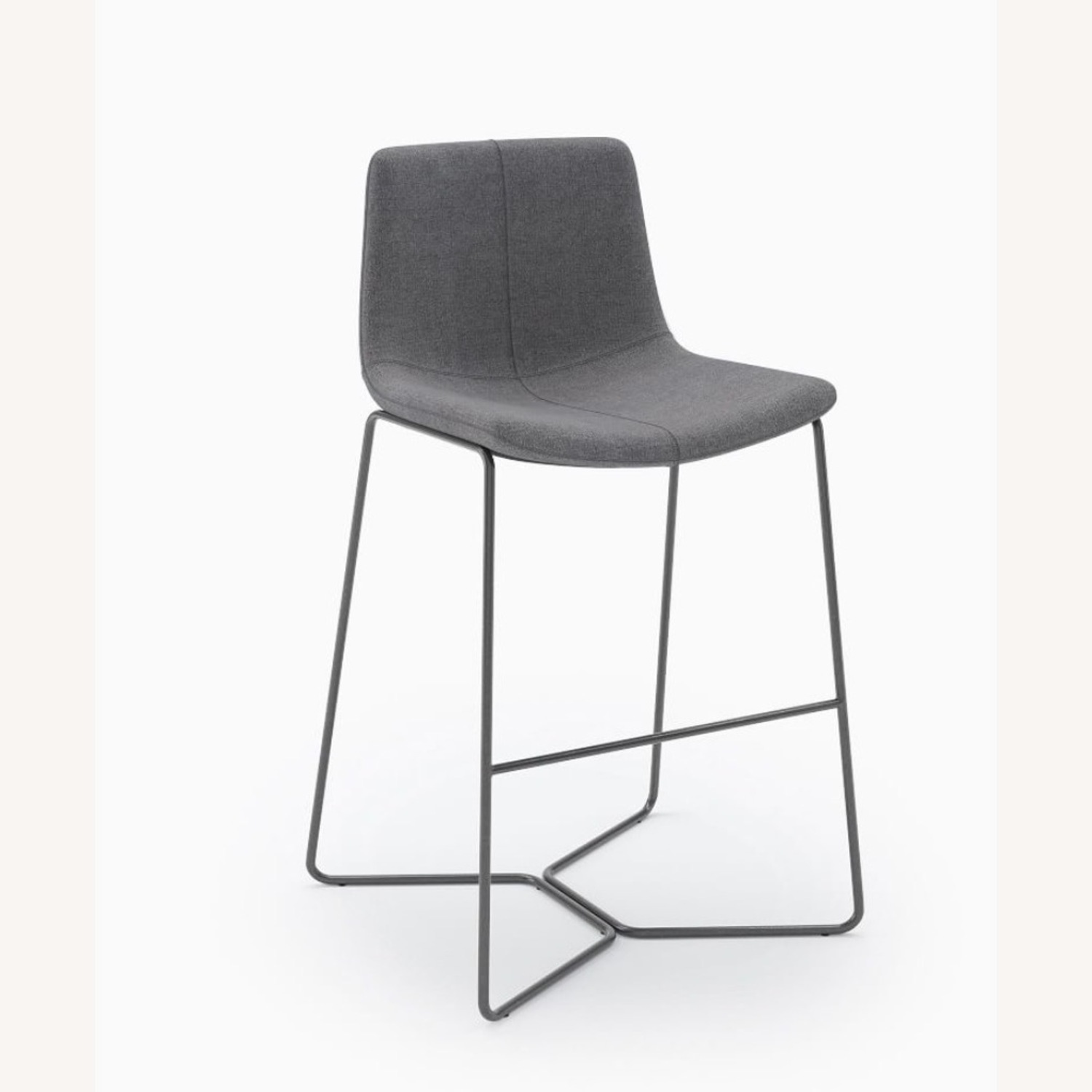 West Elm Gray Slope Counter Stools (Set of 3) - image-2