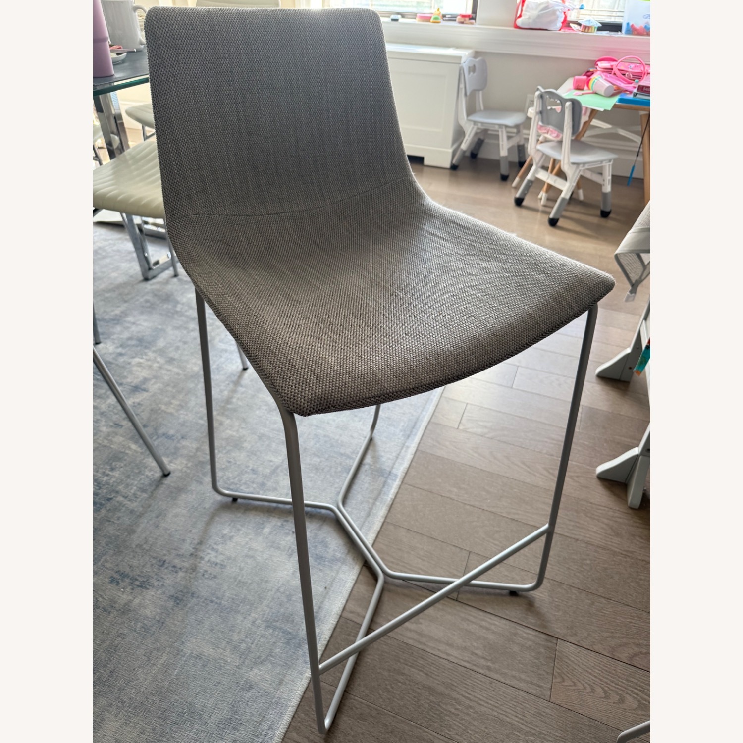 West Elm Gray Slope Counter Stools (Set of 3) - image-3