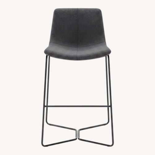 Used West Elm Gray Slope Counter Stools (Set of 3) for sale on AptDeco
