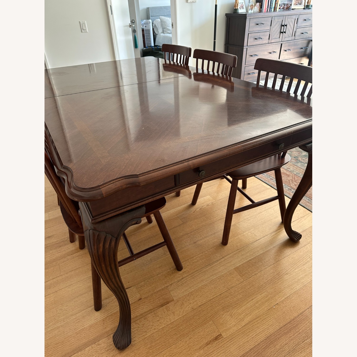 American Drew Extendable Wood Dining Table - image-6