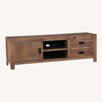 Macy's Champagne Media Storage Acacia Wood