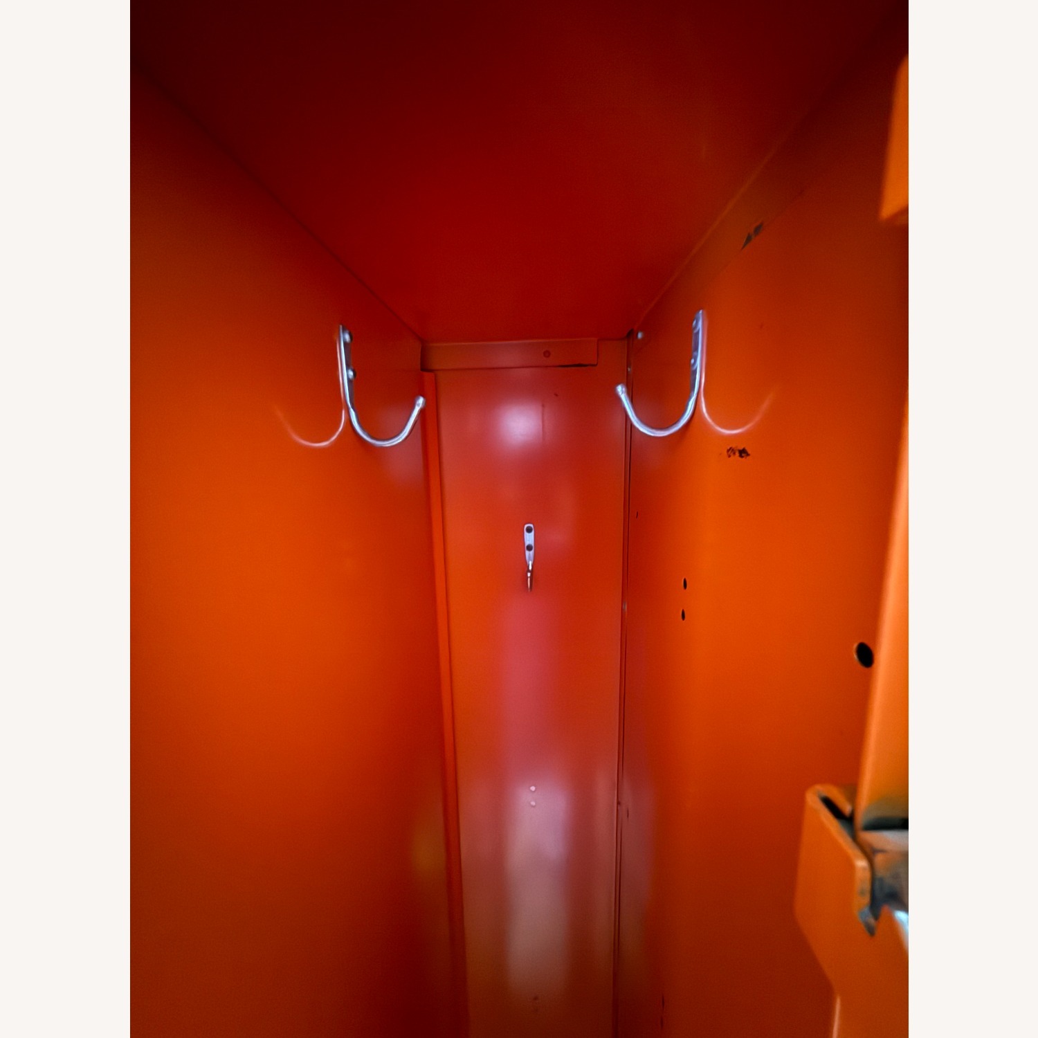 Vintage 1970s Industrial Penco Orange Lockers - image-11