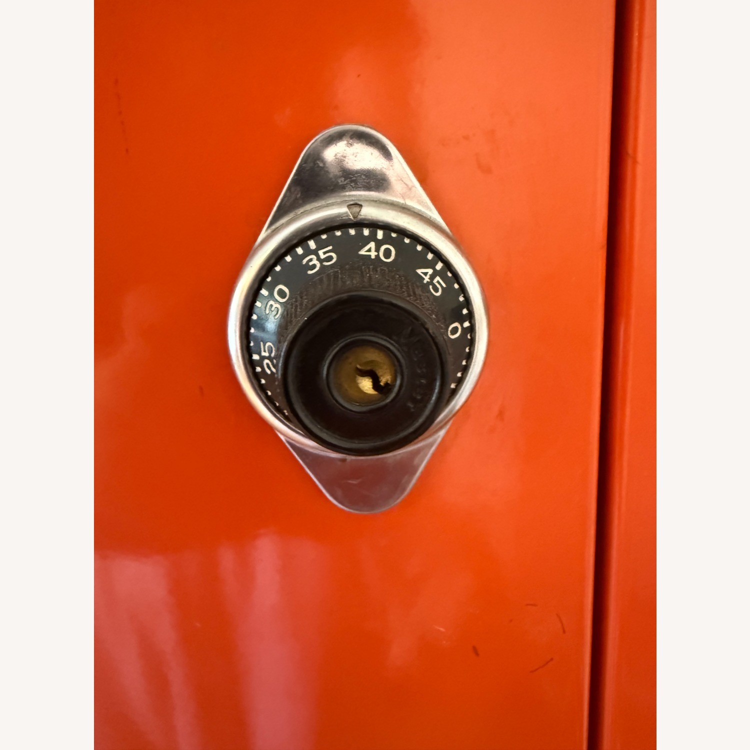 Vintage 1970s Industrial Penco Orange Lockers - image-5