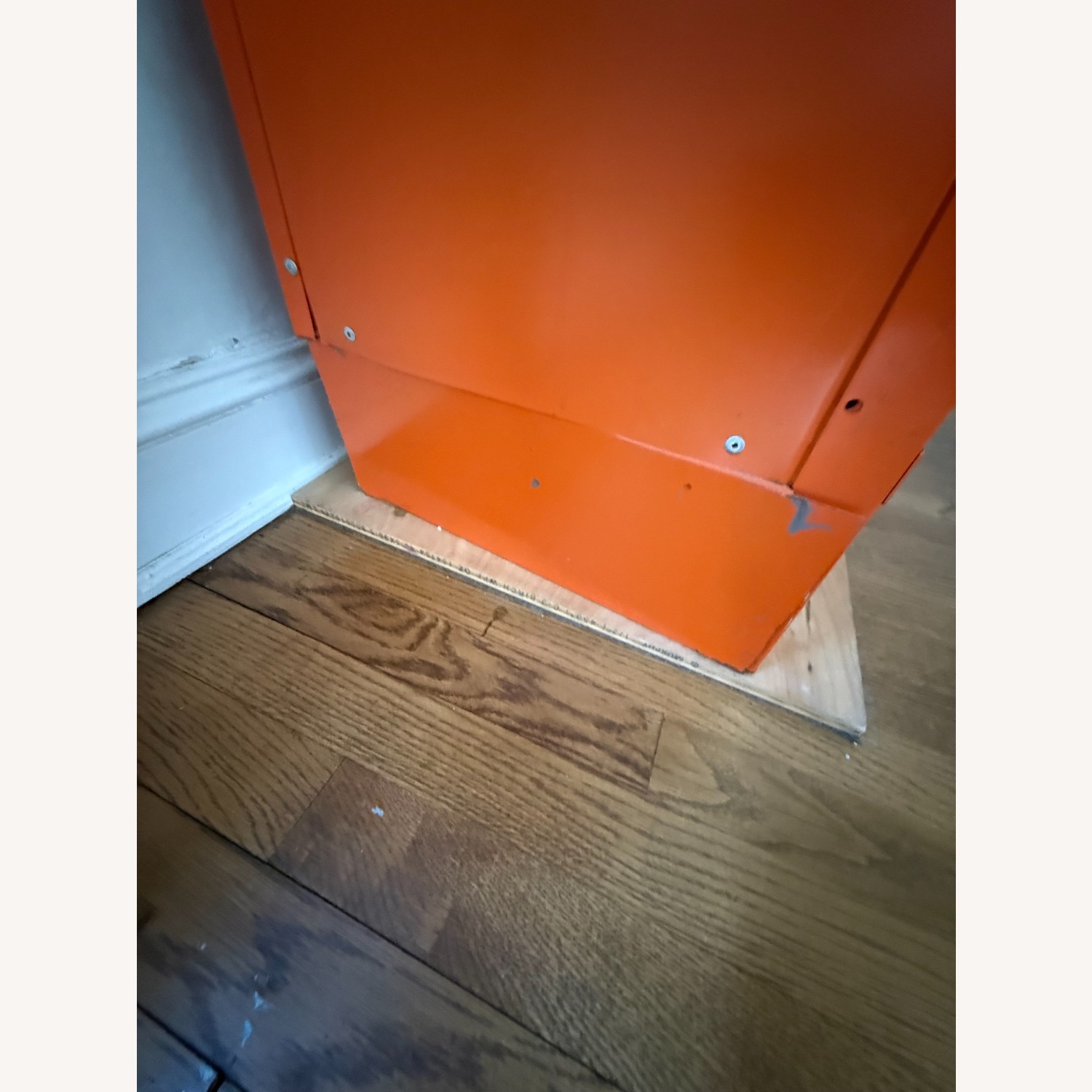 Vintage 1970s Industrial Penco Orange Lockers - image-7