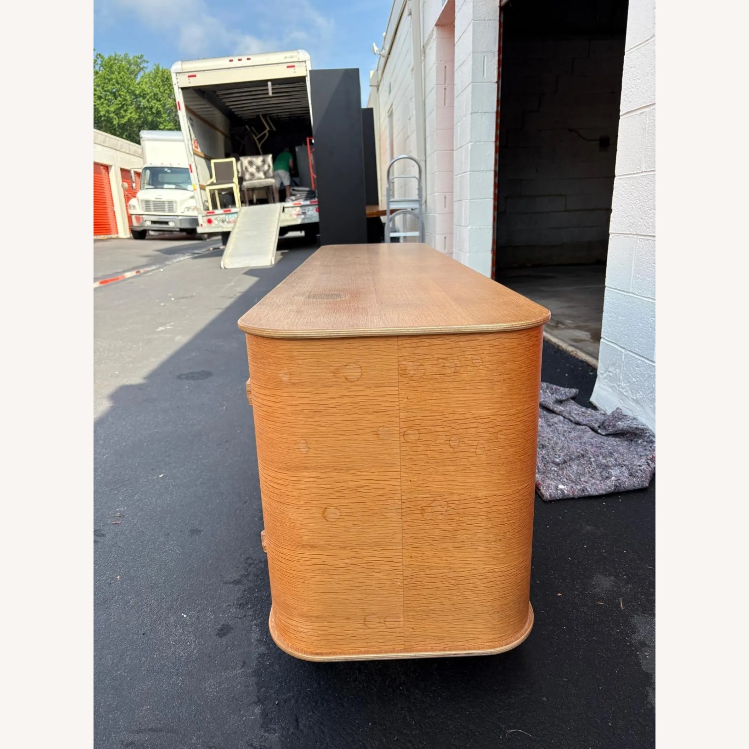 Mid-Century Modern Oak Media Console - image-9