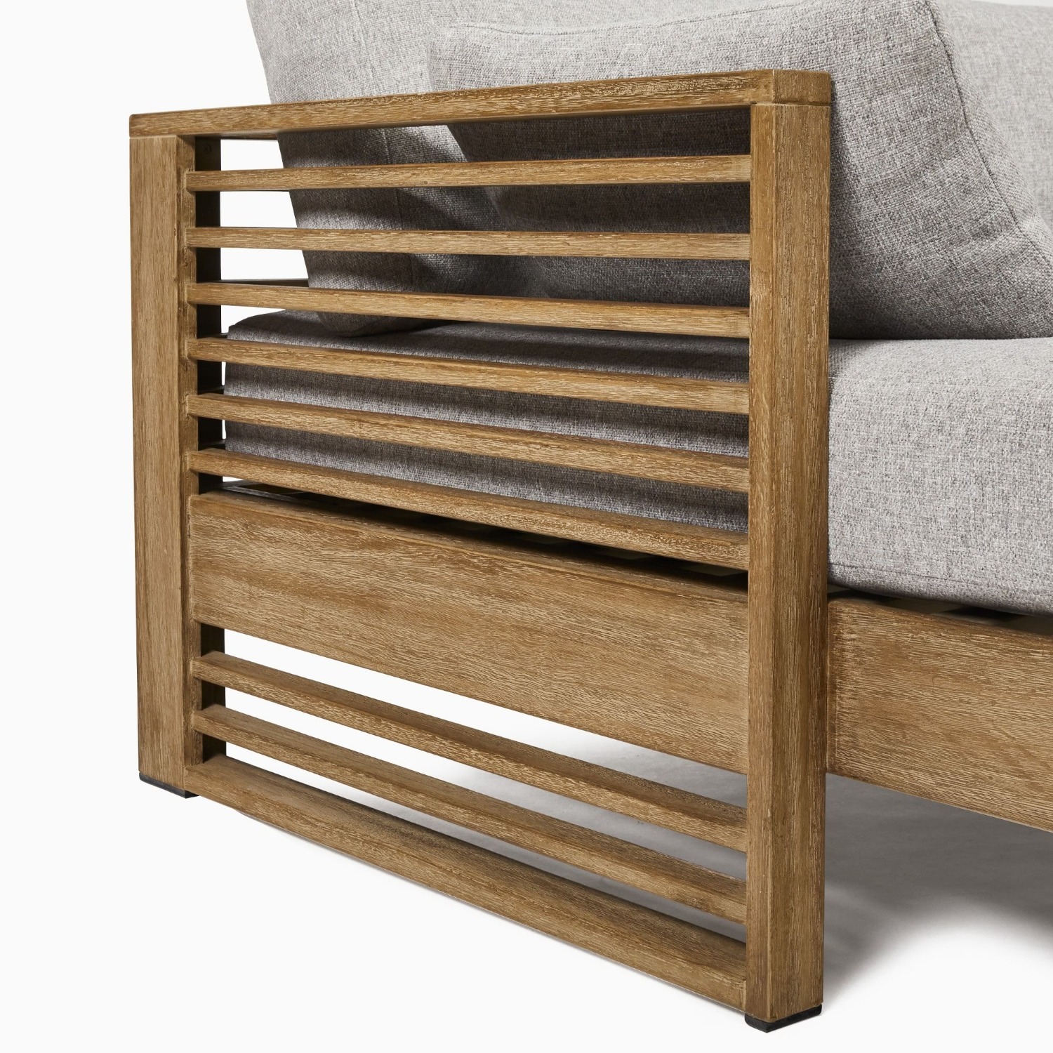 West Elm Santa Fe Slatted Outdoor Chaise Sectional - image-2