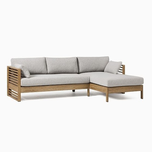 Used West Elm Santa Fe Slatted Outdoor Chaise Sectional for sale on AptDeco