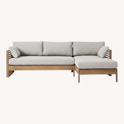 Used West Elm Santa Fe Slatted Outdoor Chaise Sectional for sale on AptDeco