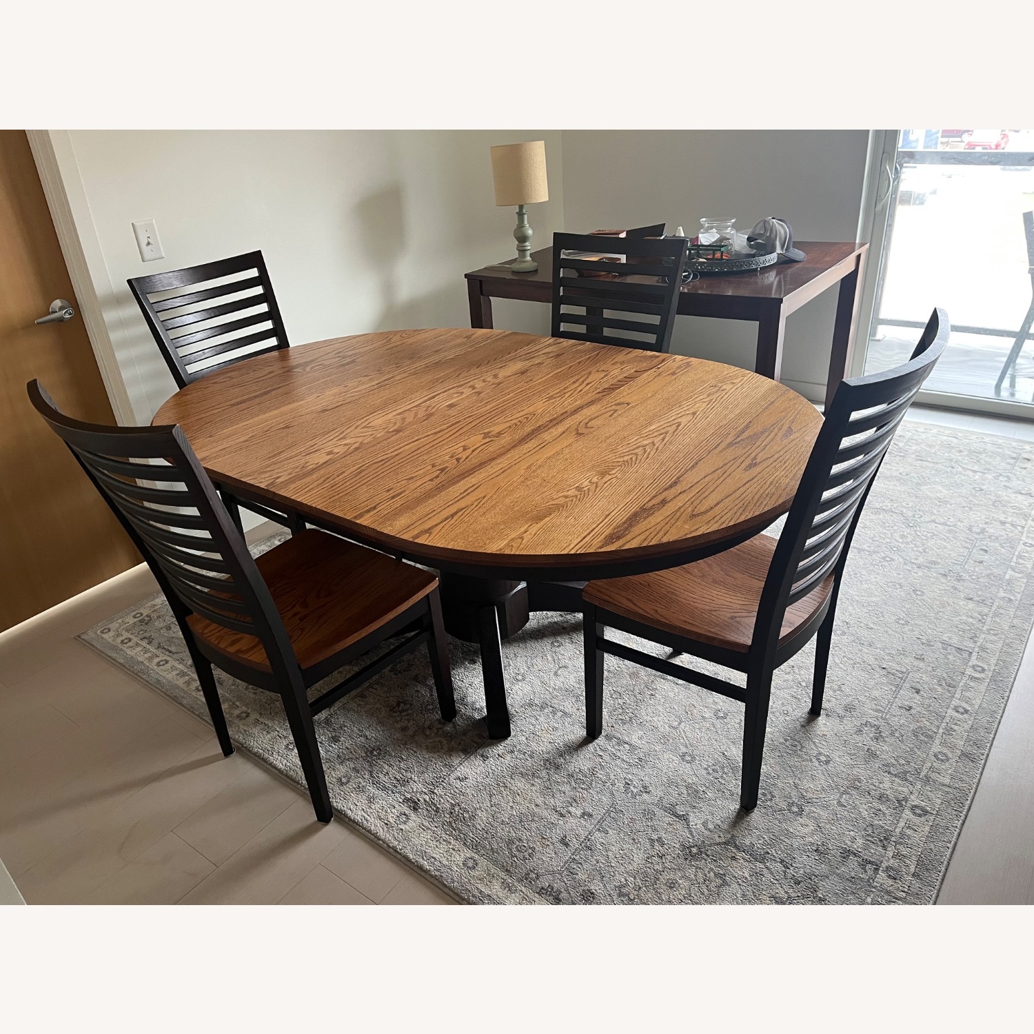 HOM Furniture Light Brown Wood Dining Table - image-1