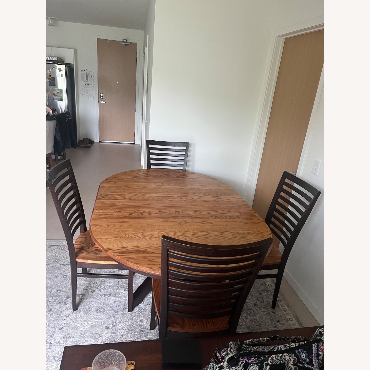 HOM Furniture Light Brown Wood Dining Table - image-2