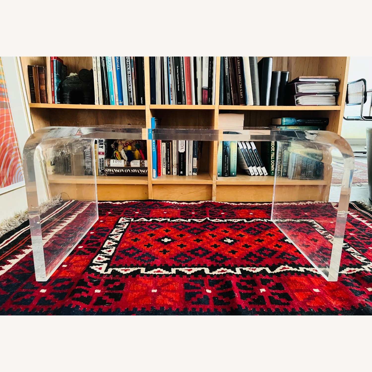 Vintage Lucite Coffee Table Waterfall Deco Style - image-6