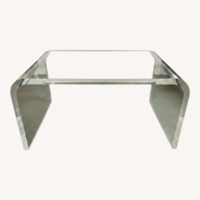 Vintage Lucite Coffee Table Waterfall Deco Style