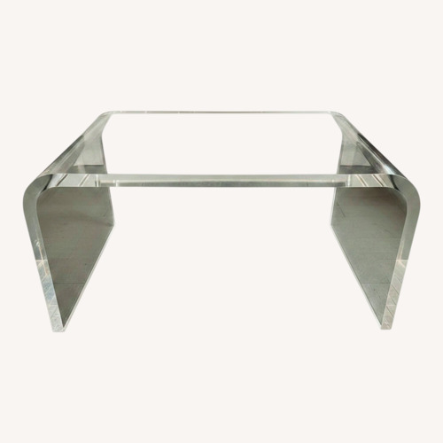 Used Vintage Lucite Coffee Table Waterfall Deco Style for sale on AptDeco