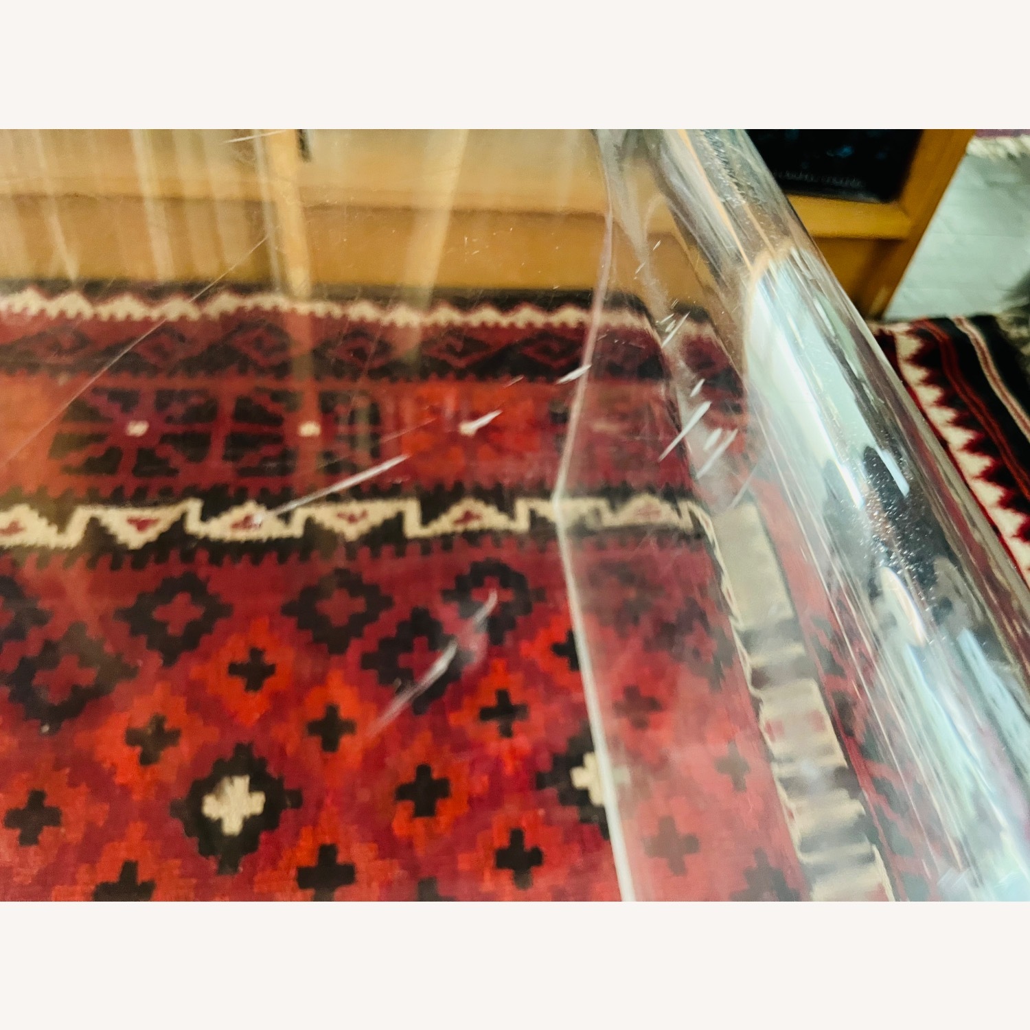Vintage Lucite Coffee Table Waterfall Deco Style - image-7
