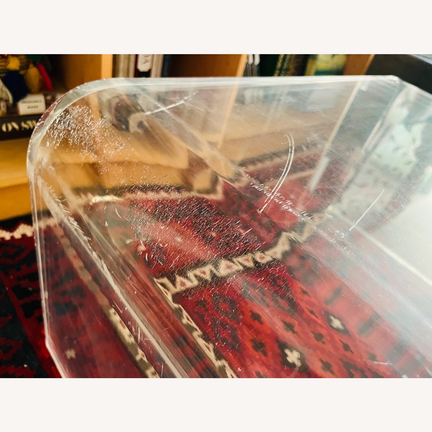 Vintage Lucite Coffee Table Waterfall Deco Style - image-8