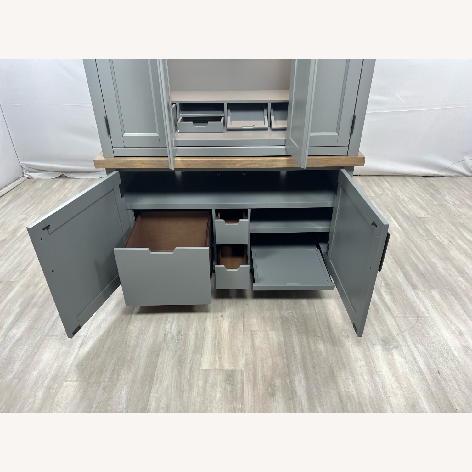 Beachcrest Home Bankhead Writing Desk W Power Outlet - image-12