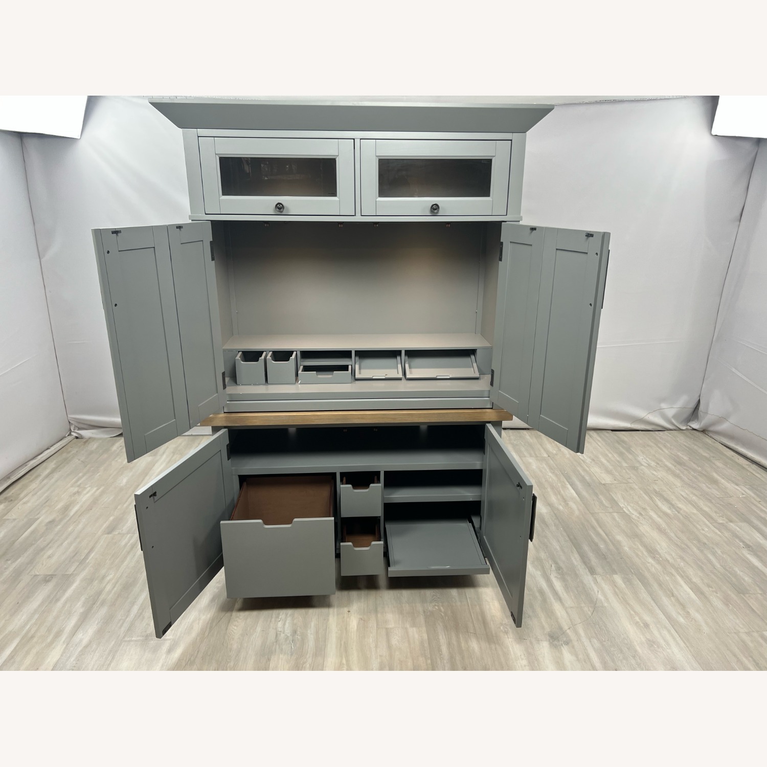 Beachcrest Home Bankhead Writing Desk W Power Outlet - image-7