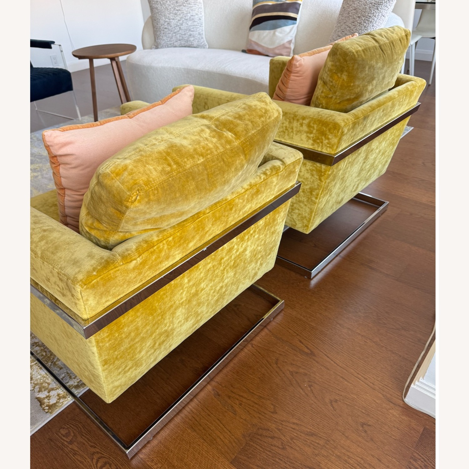 Lee Industries 1859 Yellow Fabric Accent Chairs - image-6
