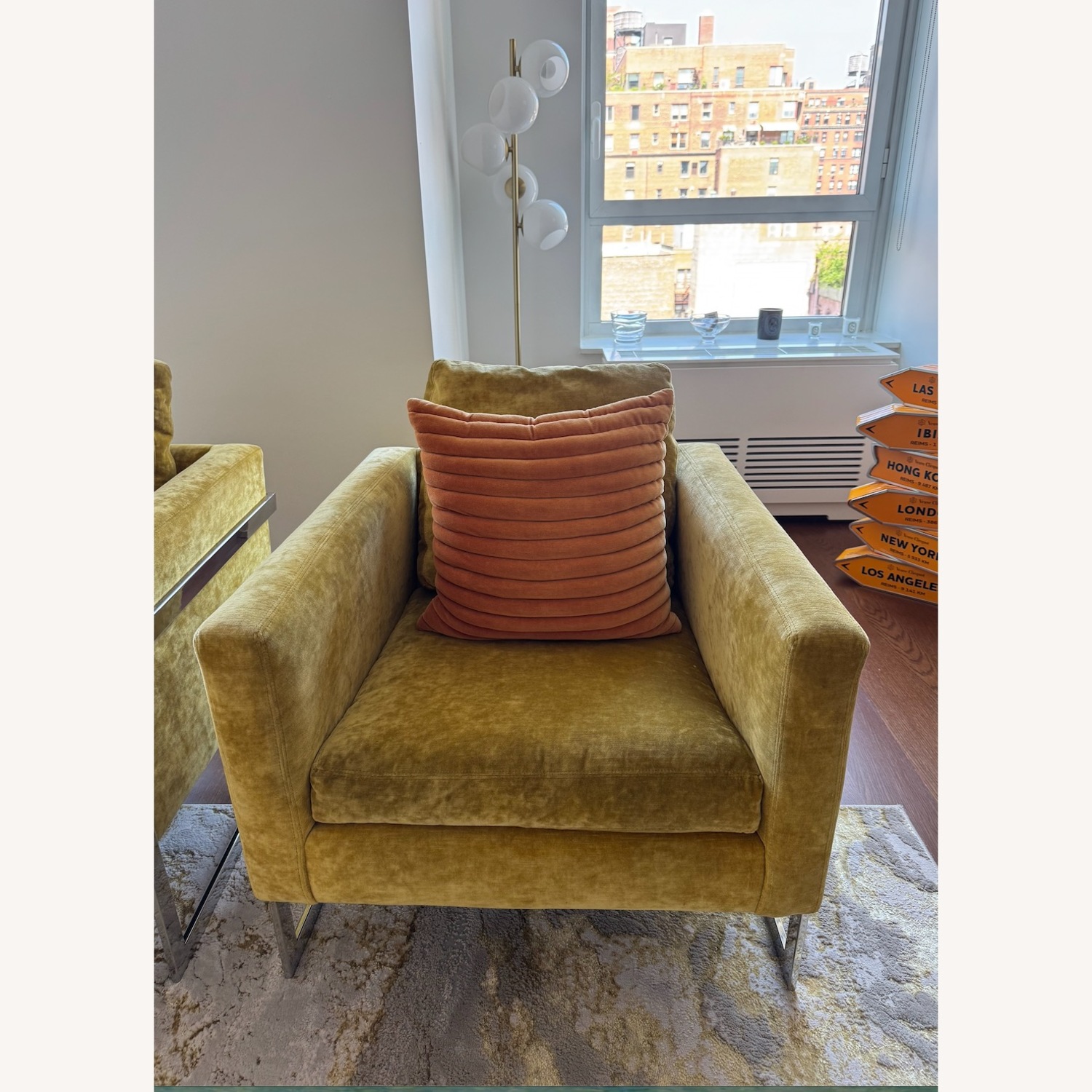 Lee Industries 1859 Yellow Fabric Accent Chairs - image-4