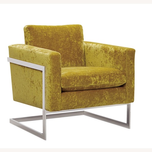 Used Lee Industries 1859 Yellow Fabric Accent Chairs for sale on AptDeco
