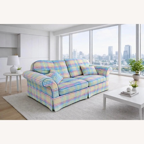 Used Colorful Tailored Custom Upholstered Sofa for sale on AptDeco