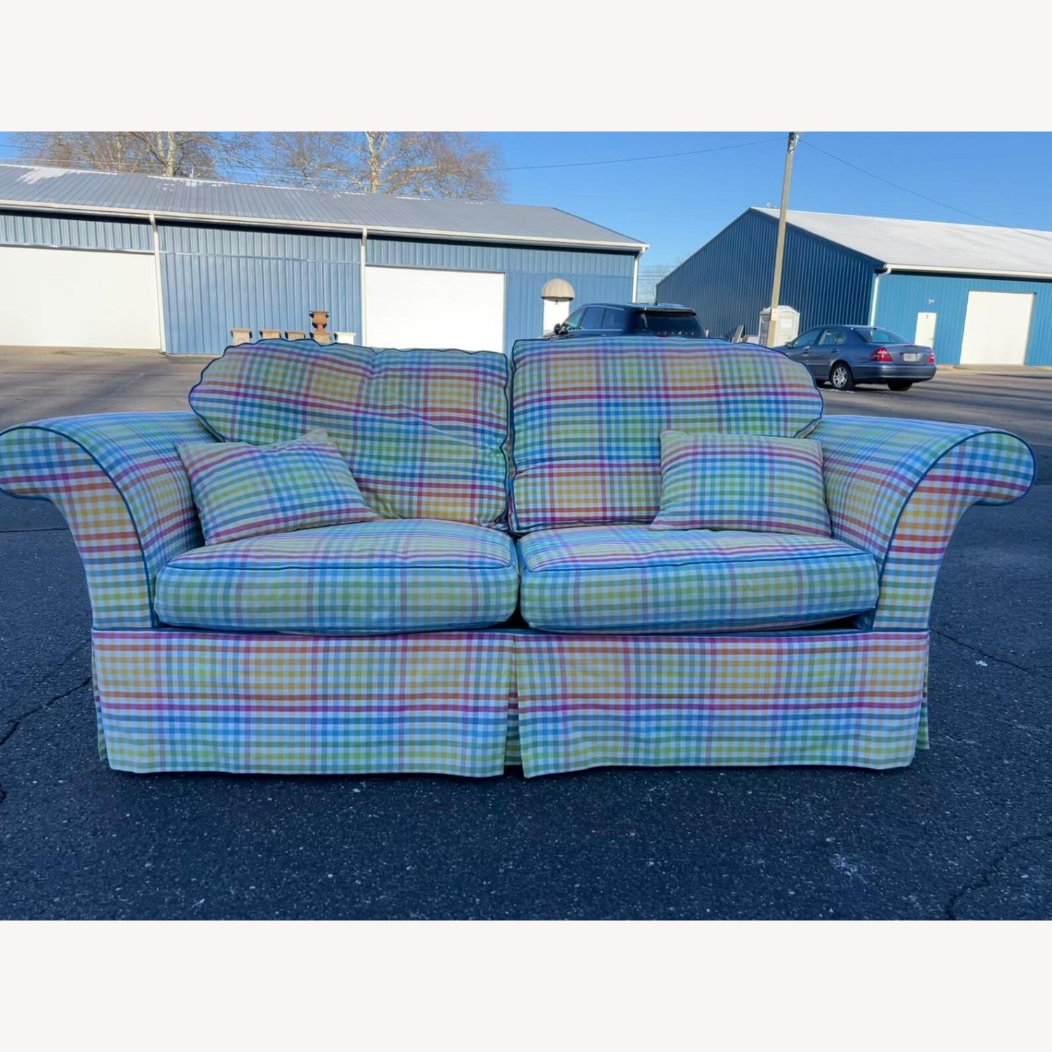 Colorful Tailored Custom Upholstered Sofa - image-5