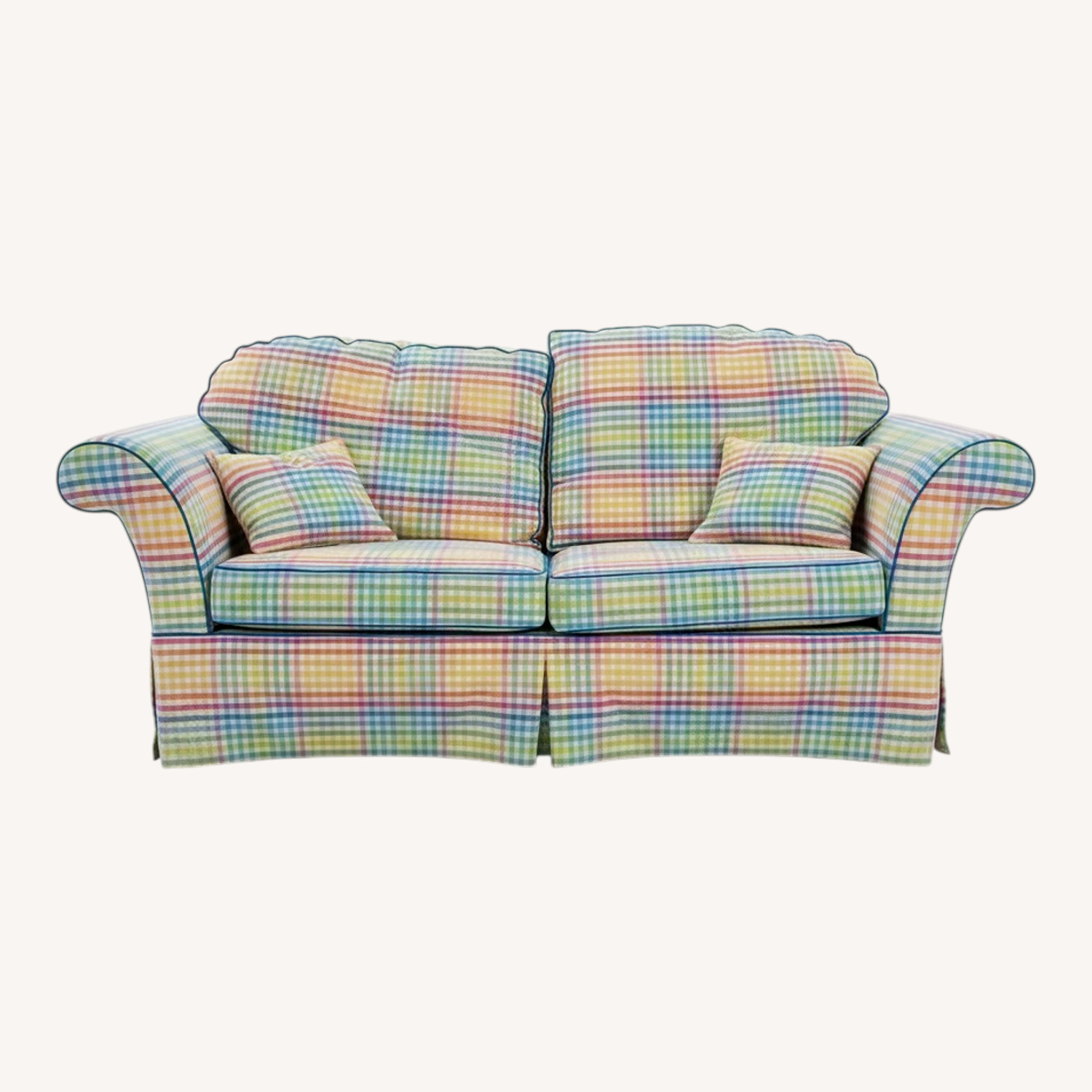 Colorful Tailored Custom Upholstered Sofa - image-0