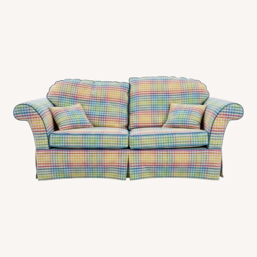 Used Colorful Tailored Custom Upholstered Sofa for sale on AptDeco