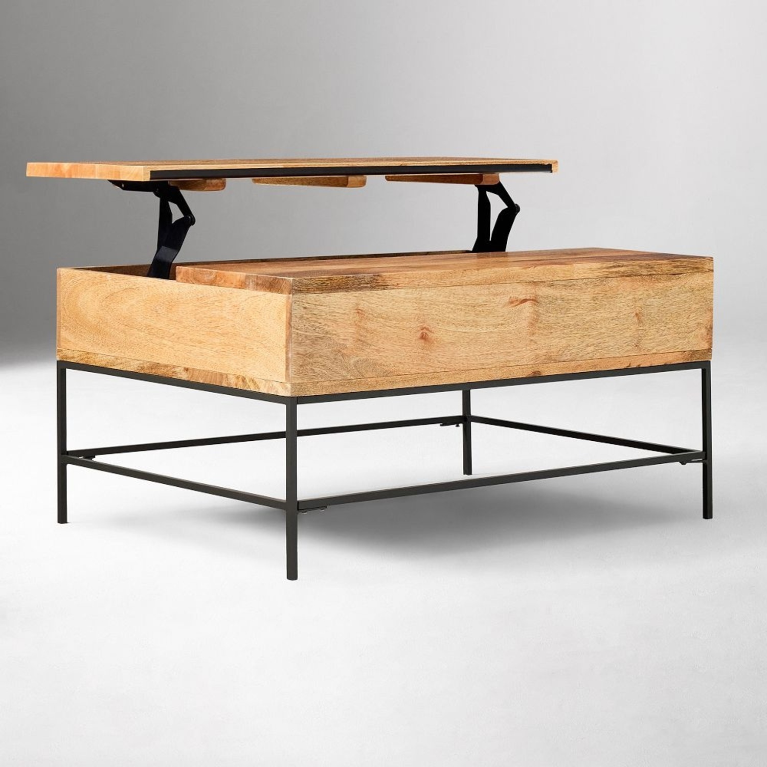 West Elm Industrial Storage Pop-Up Coffee Table - image-5