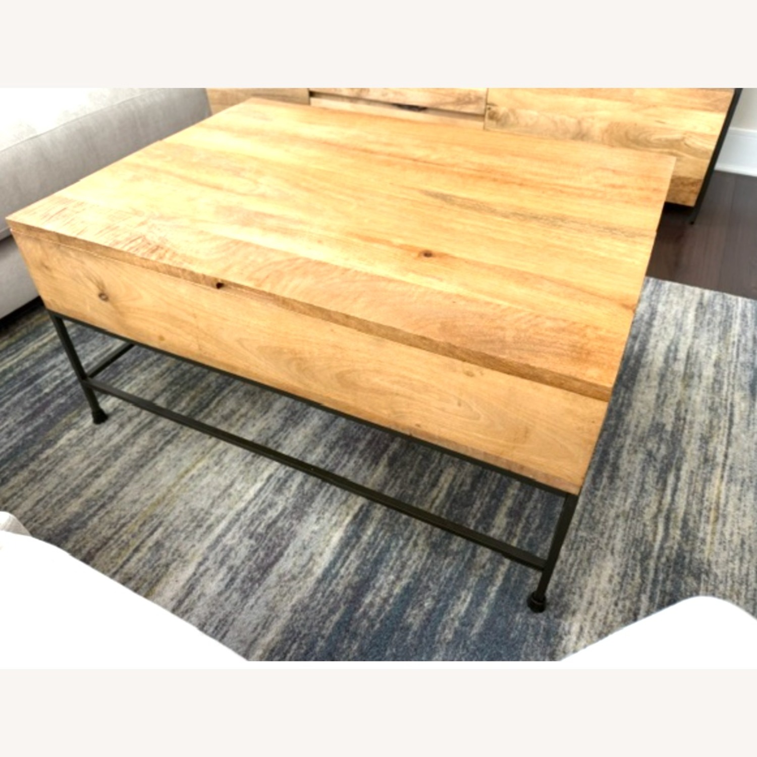 West Elm Industrial Storage Pop-Up Coffee Table - image-3