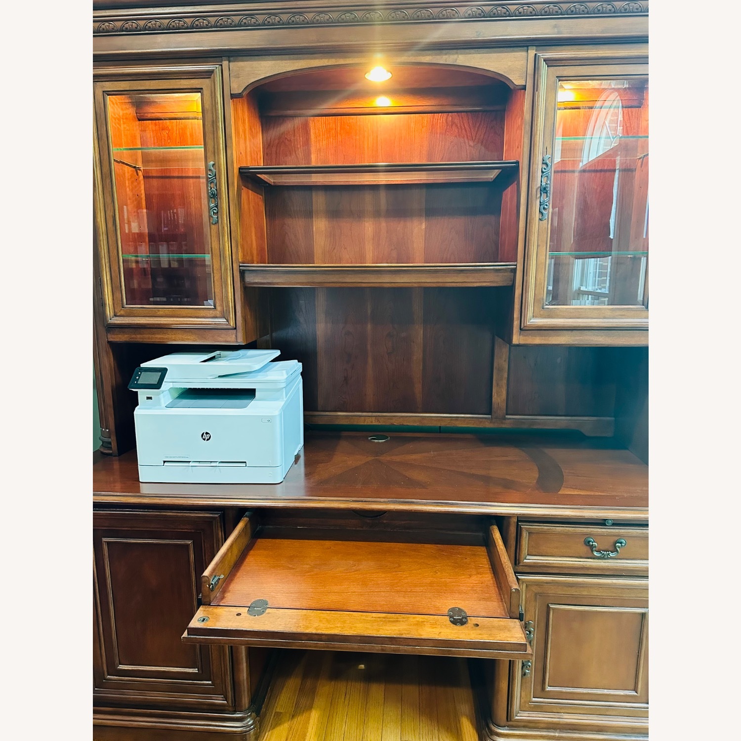 Natural Wood Wall Unit - image-1
