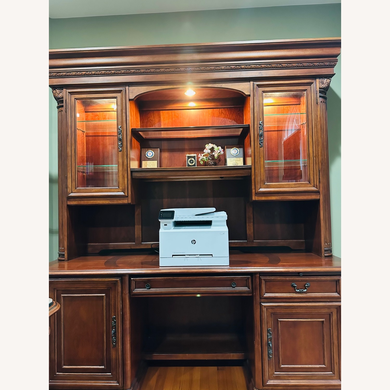 Natural Wood Wall Unit - image-4