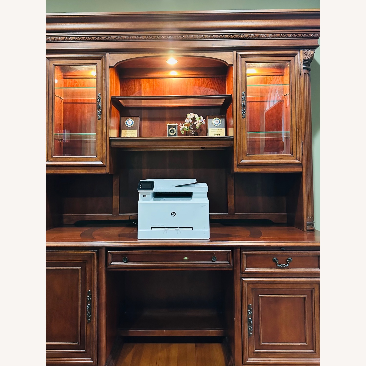 Natural Wood Wall Unit - image-3