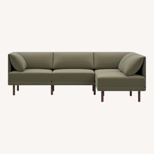 Used Burrow Range 4-Piece One Arm Sectional Green for sale on AptDeco