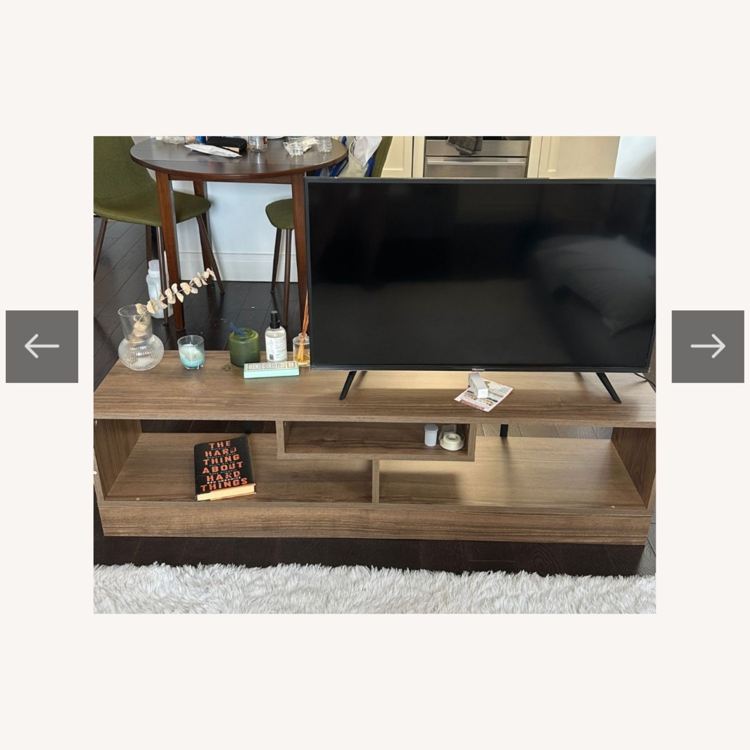 Dark Brown Wood Media Storage - image-4