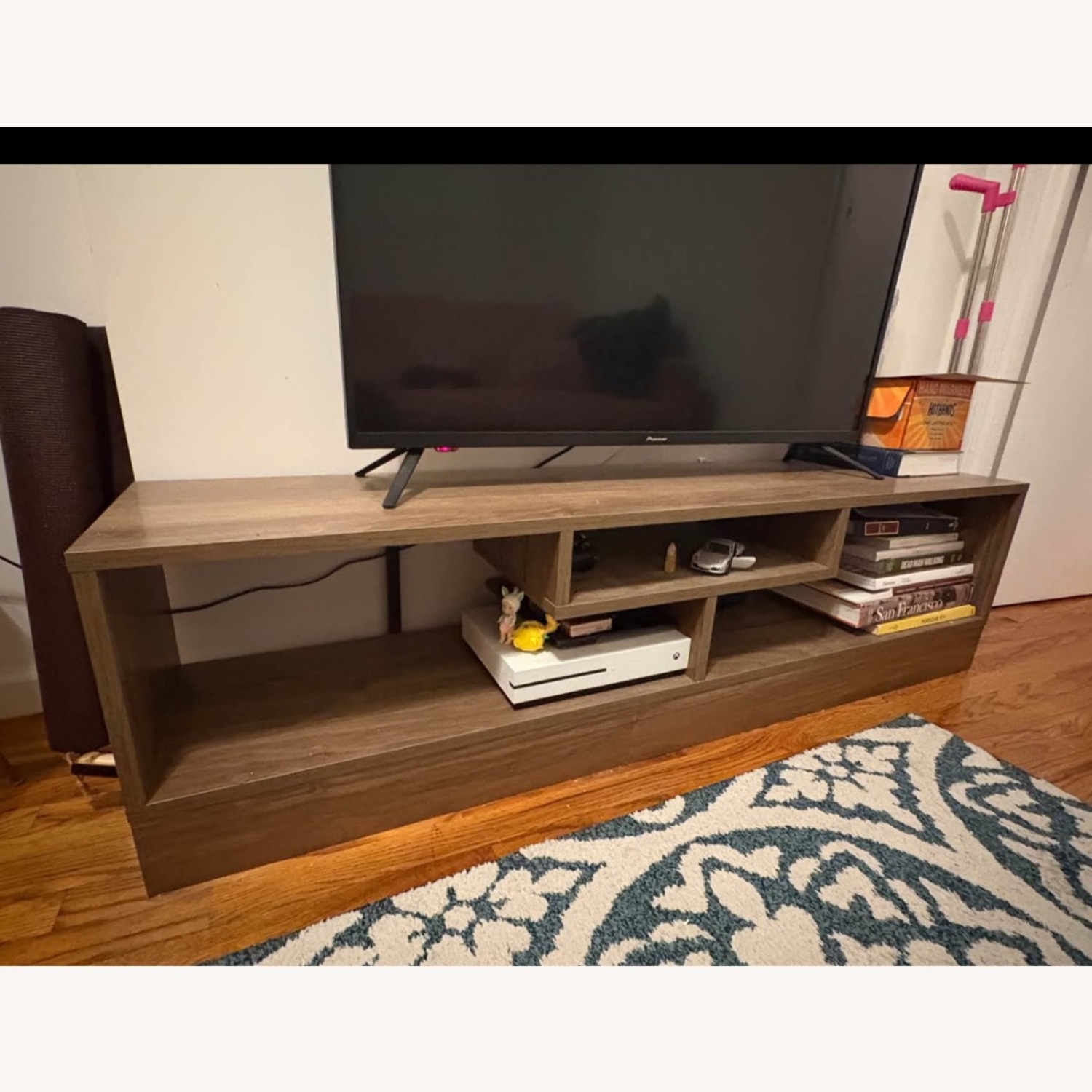 Dark Brown Wood Media Storage - image-5