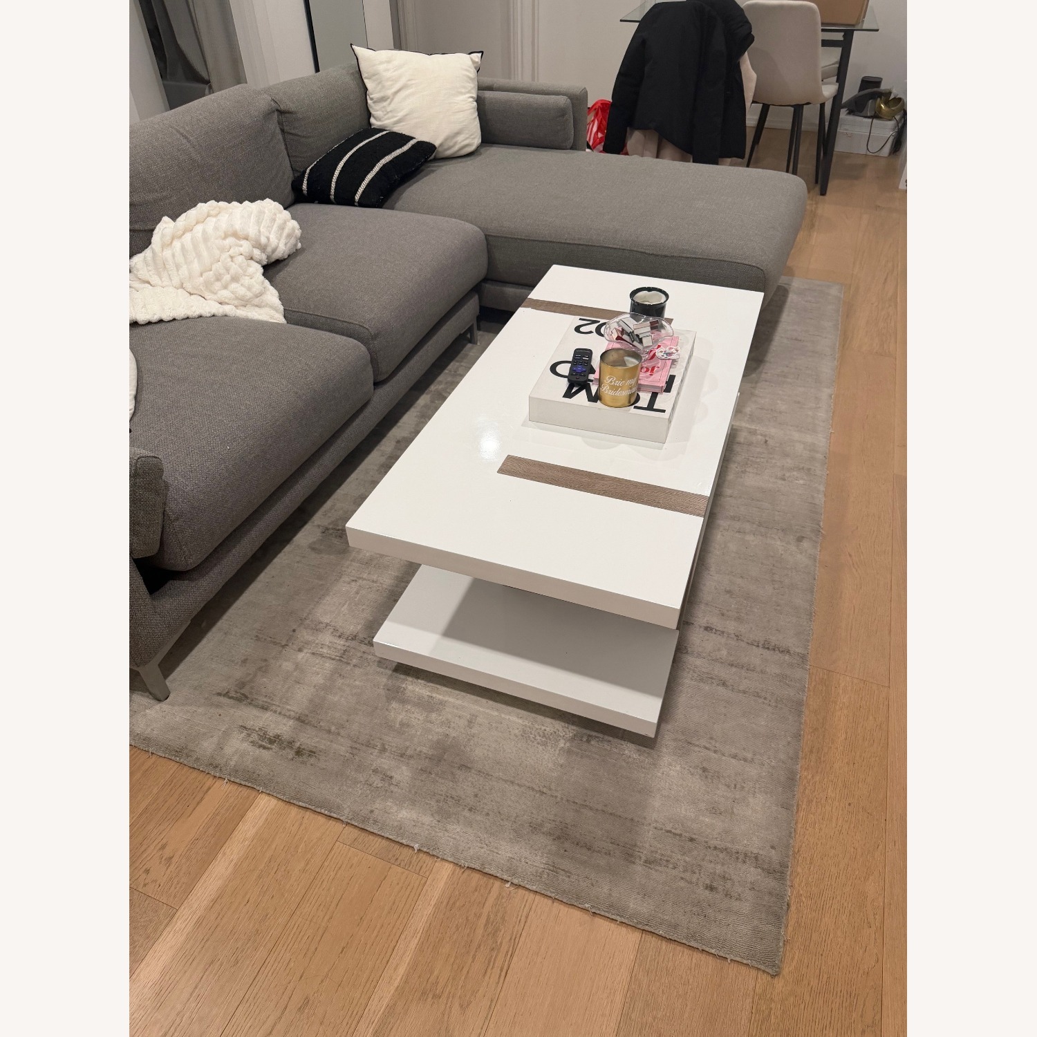 Crate & Barrel Tottori Light Gray Area Rug 6' x 9' - image-3
