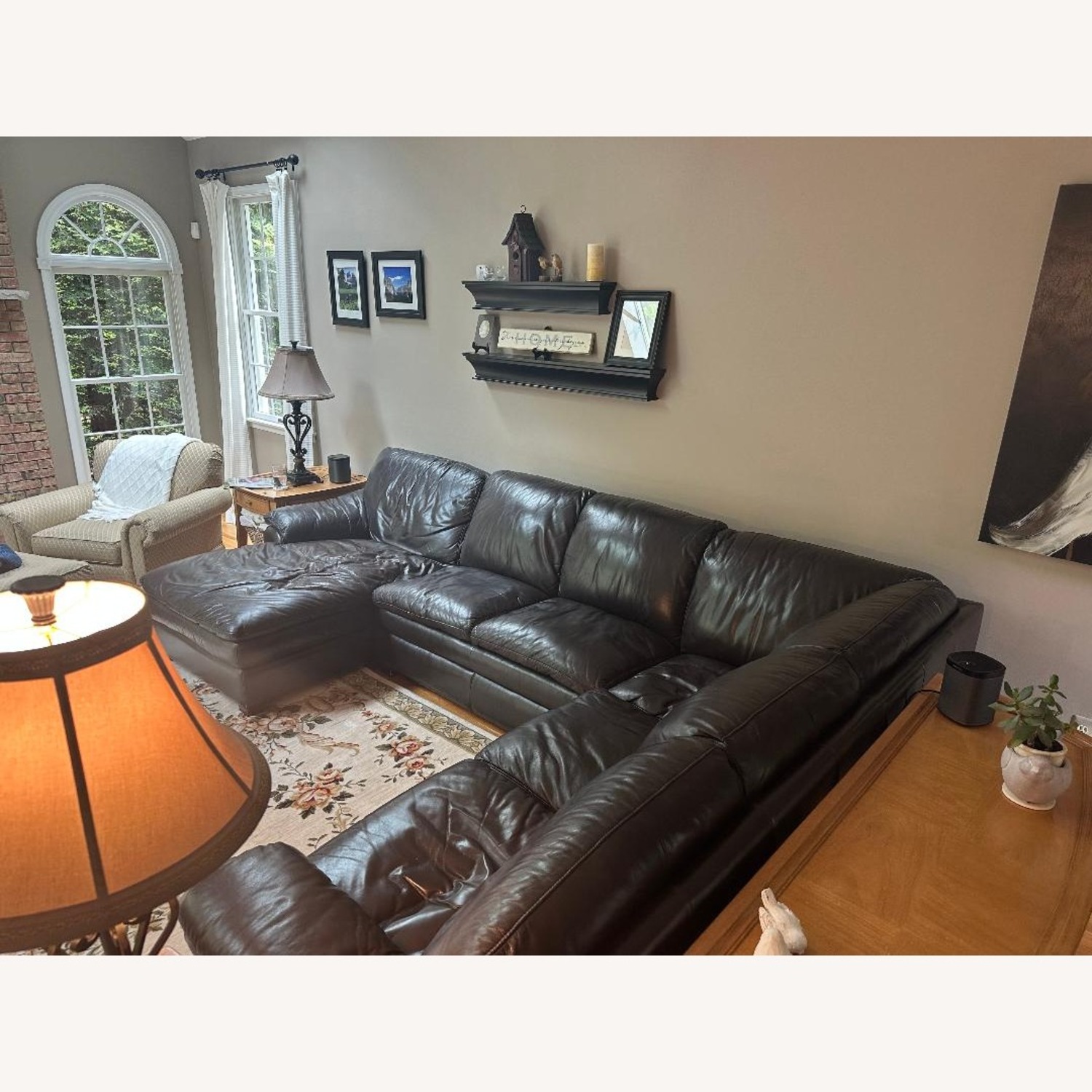 Brock Dark Brown Leather 3+ Piece Sectional - image-2