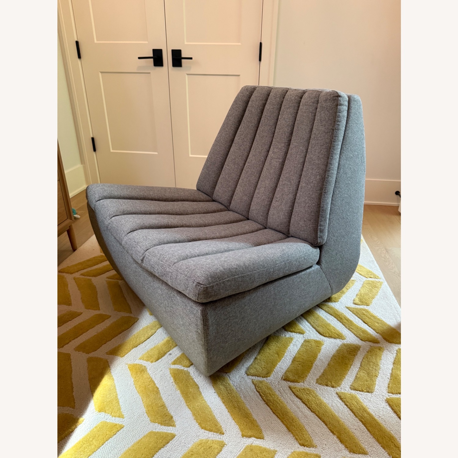 Crate & Barrel Contour Swivel Lounge Chair - image-2