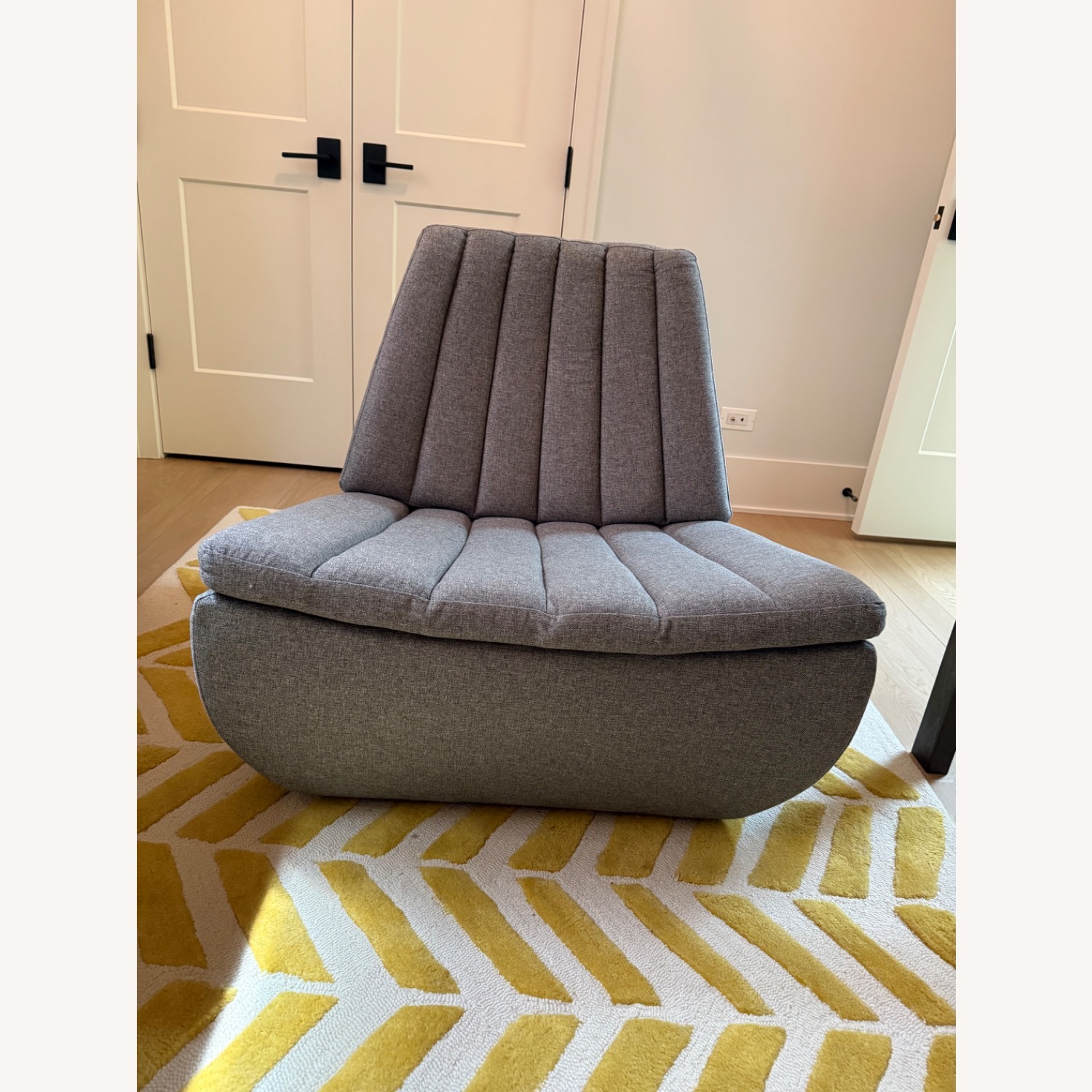 Crate & Barrel Contour Swivel Lounge Chair - image-3