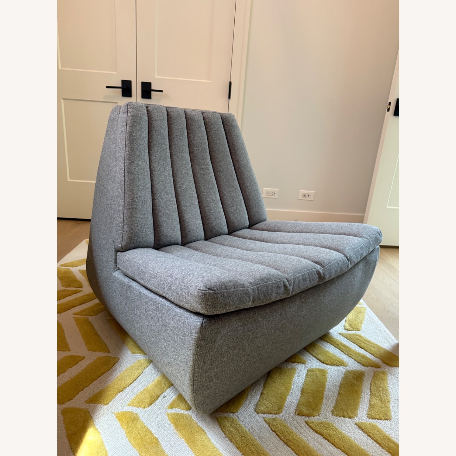 Crate & Barrel Contour Swivel Lounge Chair - image-1