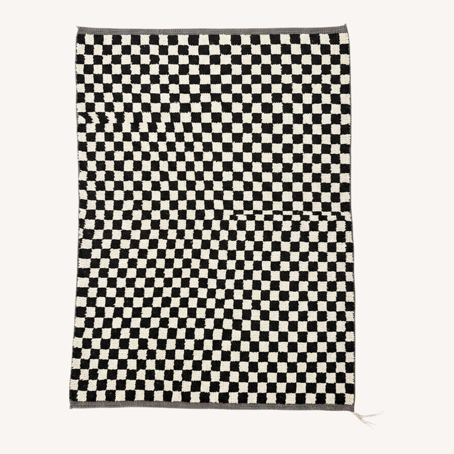 5' x 8' Checkered Moroccan Berber Rug - image-0
