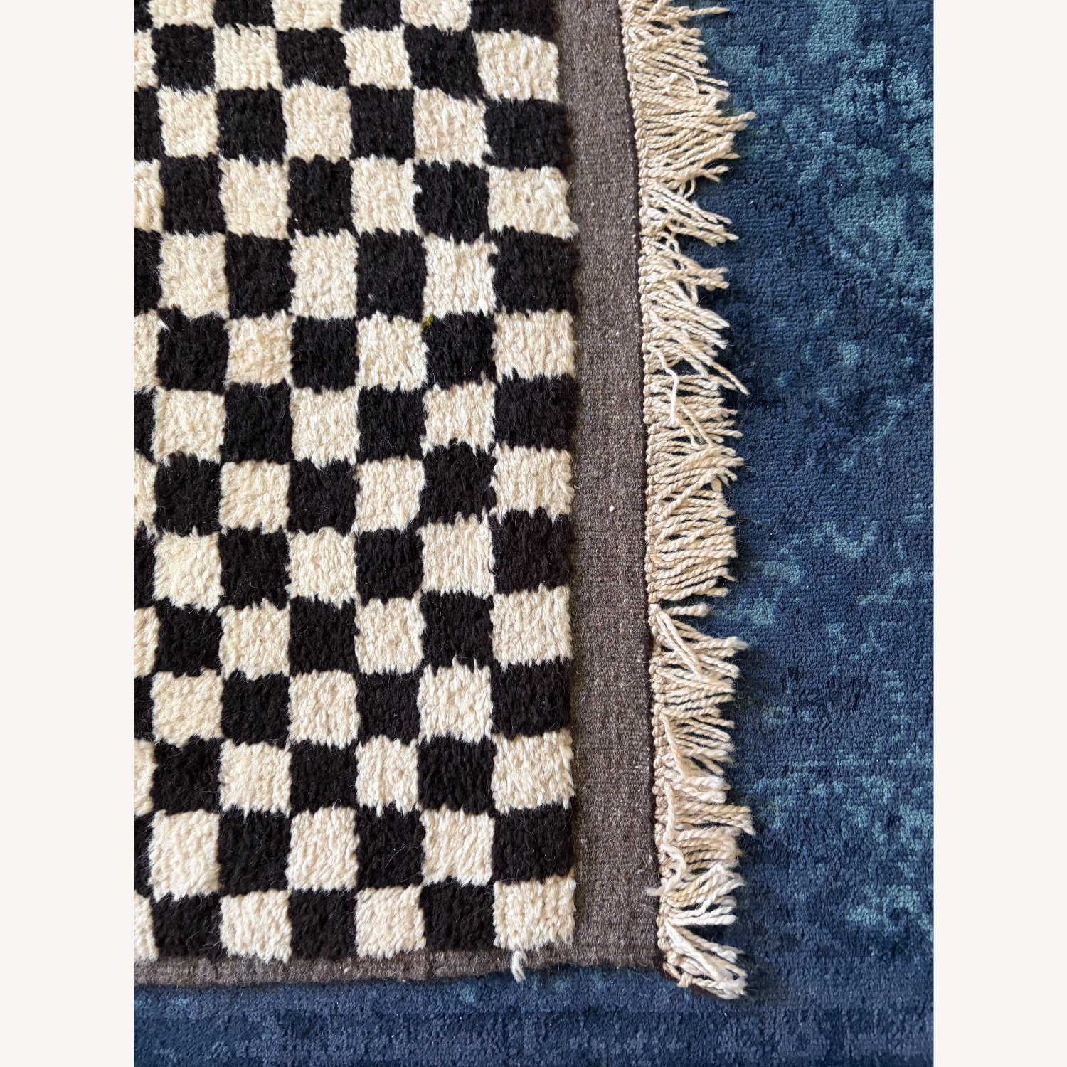 5' x 8' Checkered Moroccan Berber Rug - image-4