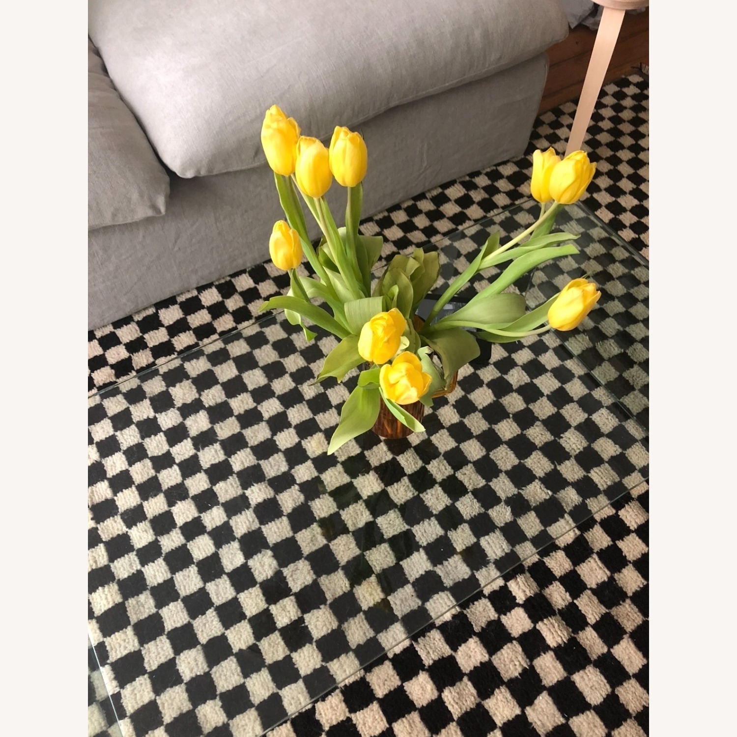 5' x 8' Checkered Moroccan Berber Rug - image-3