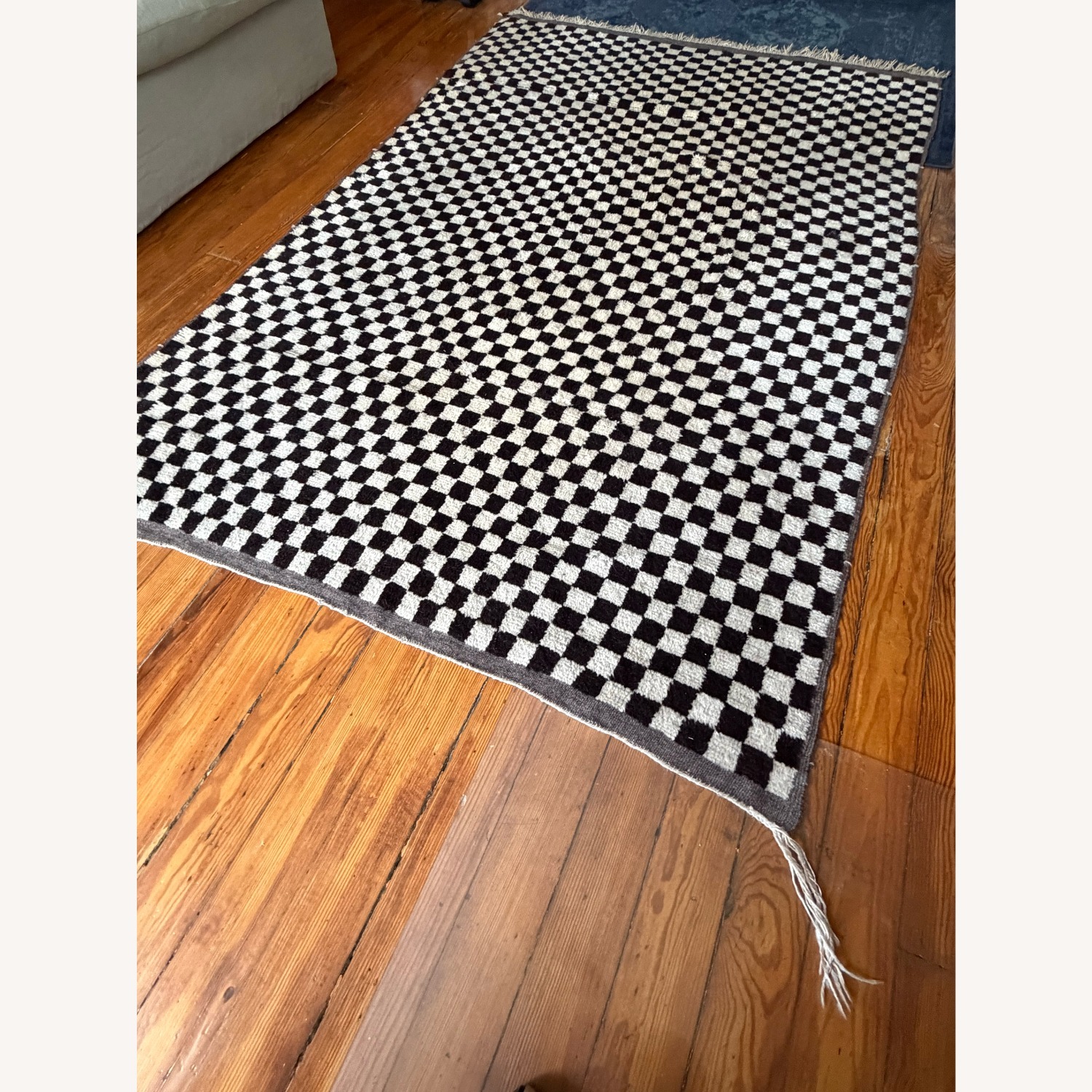5' x 8' Checkered Moroccan Berber Rug - image-1
