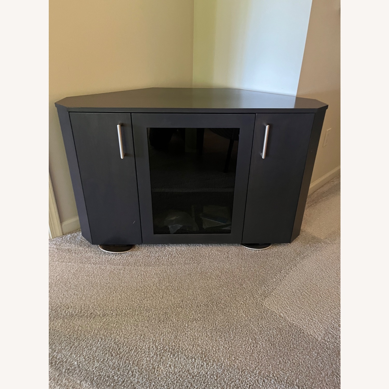 Black Wood Media Storage - image-1