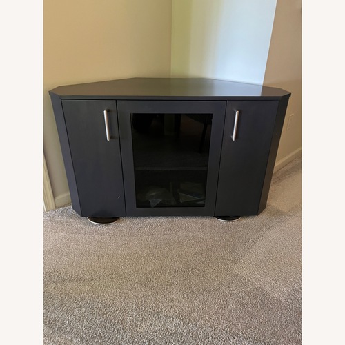 Used Black Wood Media Storage for sale on AptDeco