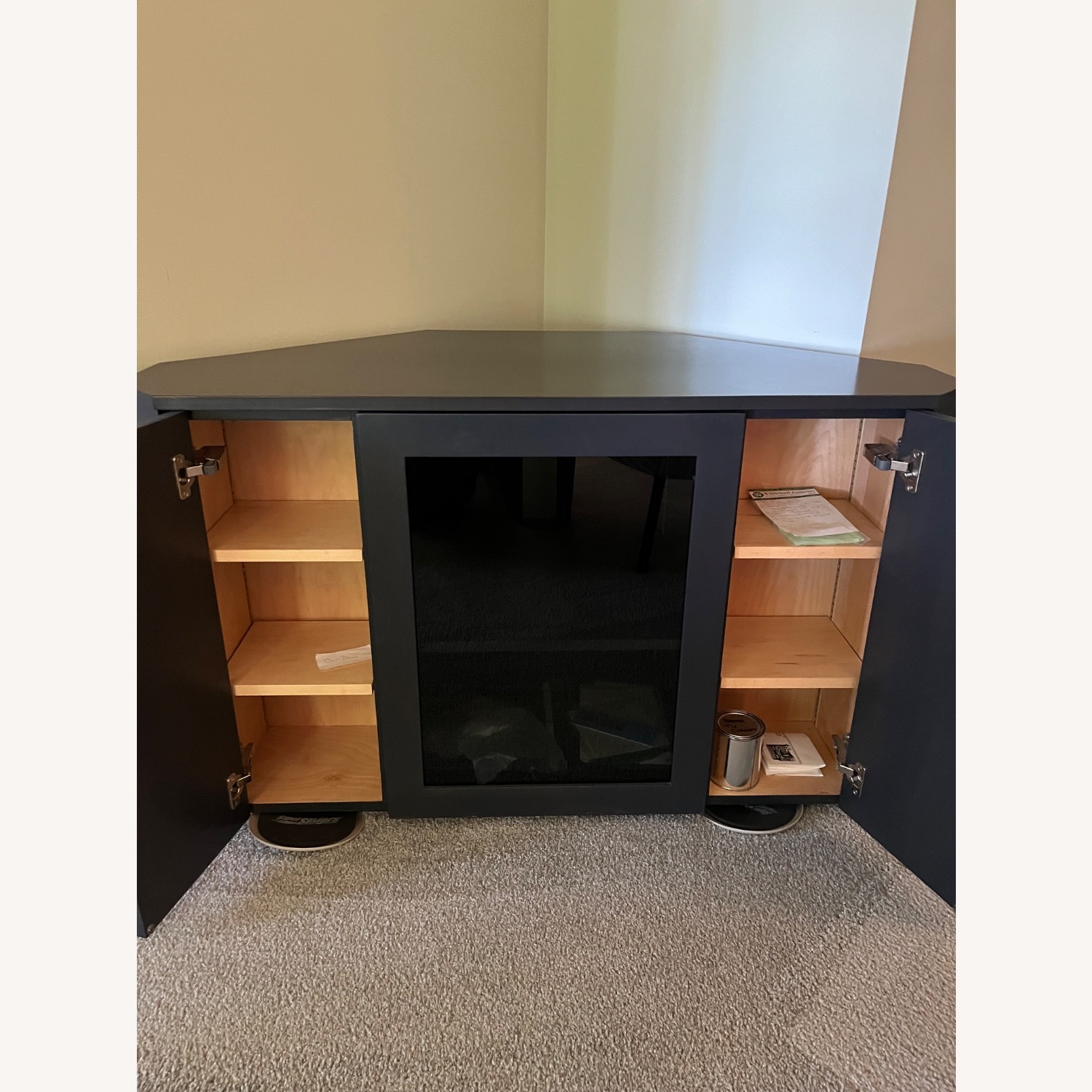 Black Wood Media Storage - image-2