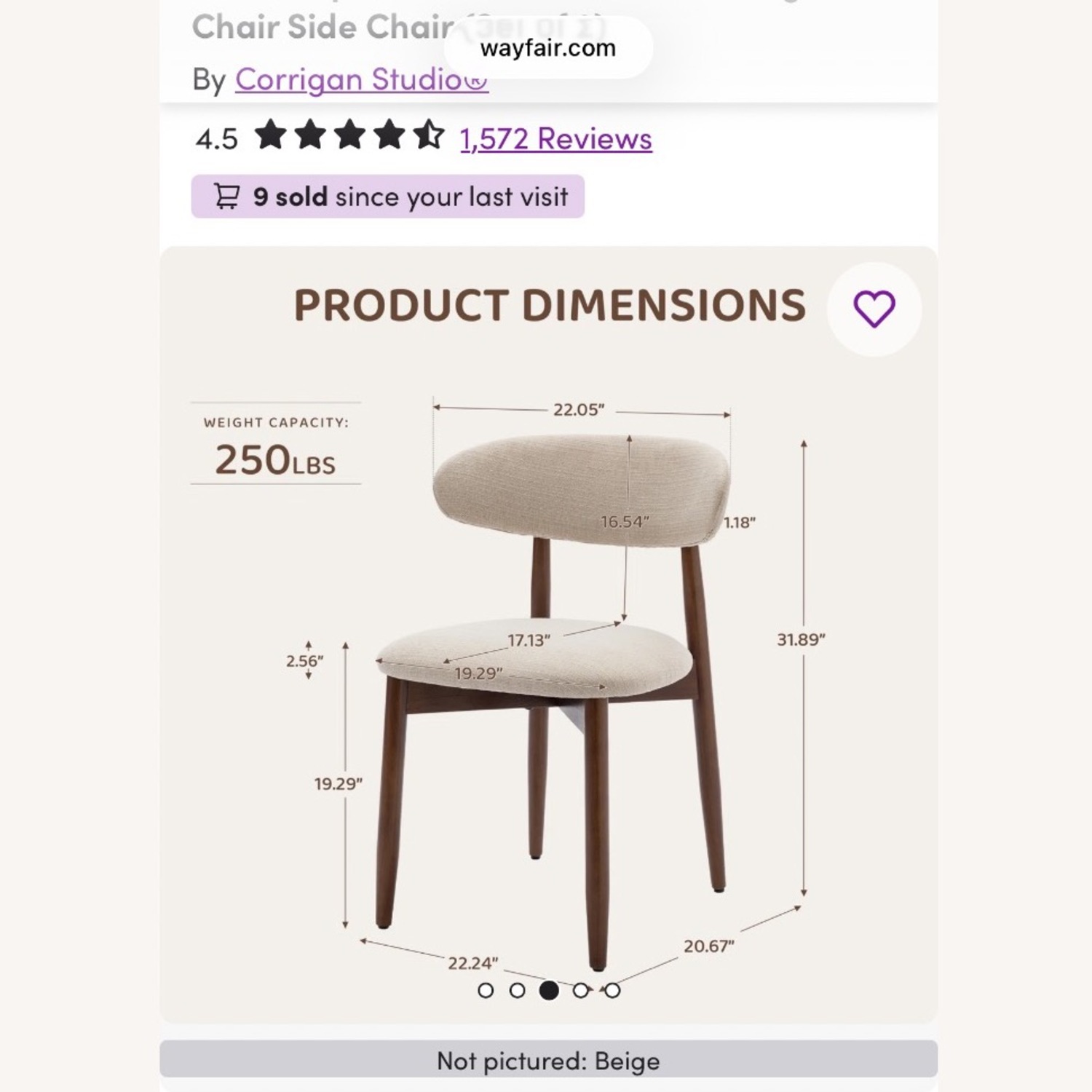Mid century modern dining chairs light gray (8x) - image-5