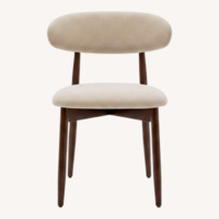 Mid century modern dining chairs light gray (8x)